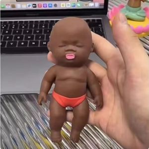 SKONHED Simulation Baby Squeezing Doll Toy Complexion Palm Reborn Doll Slow Rebound Toy Baby Reborn Siliconen TPR Palm Mini Doll Girls Toys
