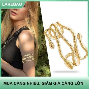 【LAKEBAO】 Mở Con Rắn Trên Cánh Tay Bangle Vòng Đeo Tay Có Thể Điều Chỉnh Cánh Tay Cuff Bangle Vòng Đeo Tay Cho Phụ Nữ Đồ Trang Sức Thời Trang
