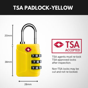 mixshop TSA lock Luggage Backpack Suitcase Anti-theft Lock 3 Digit Combination