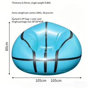 Inflatable Bean Bag Sofa Basketball Football Design Lazy Lounge Chair Portable Foldable For Home