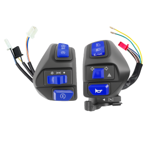 Universal Motorcycle Combination Switch Pair - Multifunctional Handlebar Switch with Turn Signals for Honda & Yamaha