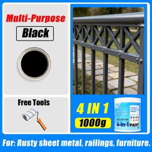 4 in1 wood paint for wood 1000g With Brush waterproof Wear Resistant all purpose paint Suitable for floors metal walls wood. epoxy floor paint for cement anti rust paint for metal rust converter for metal rush converter paint wall paint for cement wall