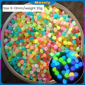Masely 3-13mm Luminous Sand Stone Glow In Dark Home Pebbles Stone Path Outdoor Yard Fish Tank Decorations