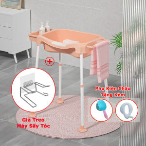 Combo Chậu Gội Đầu Tại Giường Có Chân Và Giá Treo Máy Sấy Tóc Tiện Lợi