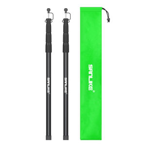 SANLIKE 2pcs Aluminum Alloy Tent Poles Anti Corrosion Adjustable Length with Silicone Protective Cover for Camping Hiking Outdoor Field Tent Accessories