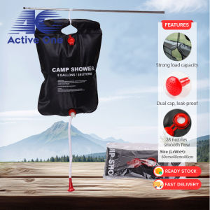 ACTIVEONE 20L Shower Bag Camping Water Bag Heated PVC Waterproof Storage Water Bag Outdoor Equipment Camp Beg Mandi Lipat Tenaga Suria Untuk Perkhemahan - Fulfilled by ACTIVEONE