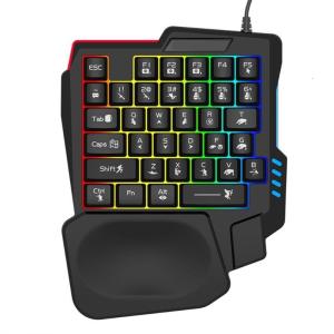 14-Key Mechanical Feel Gaming Keyboard Programmable One Hand keypad with Ergonomic Designing and Backlight