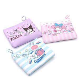 Sanrio Purse Cute Girl Wallet & Pencil Box Kawaii Creative Lady Zipper Cinnamoroll Kuromi Melody Wallets Kids Children Coin Pouch Purses & Pencil Case