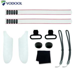 VODOOL VR Accessories Bundle Battery Cover Replacement Kit Metal Ring Buckle Joystick Caps for Meta Quest 3 VR Controller Grips
