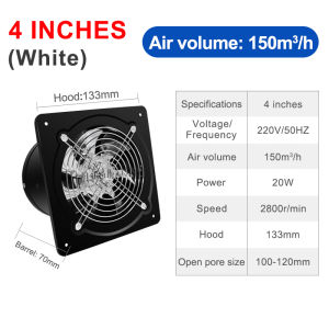 【Bocui】Industry Exhaust fan 4/6/8/10/12 inch Indoor ventilation exhaust fan/ Window exhaust fan/Low Noise Exhaust/Powerful fan exhaust fan household window type oil fume exhaust fan/exhaust fan for kitchen/exhaust fan for room
