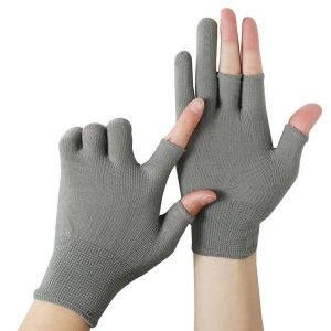 KECTTIO Thoải mái Thoáng khí Leo núi Hiển thị Ba Ngón Tay Windproof Trời Bảo Vệ Ngón Trà Chọn Găng Tay Găng Tay Trời Bảo Vệ Hiển thị Hai Ngón Tay Người đàn ông Găng Tay Nylon Găng Tay Màn Hình cảm ứng Găng Tay Găng Tay Anti-Skid Găng