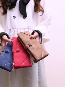 Cross-border hot selling 2026 New Womens Wallet Matte Vintage Clutch Soft Leather Multifunctional Buckle Long Wallet