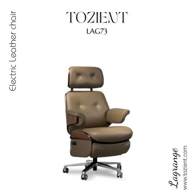 TOZIENT LAG73 /Lagrange/ เก้าอี้หนังไฟฟ้า - เก้าอี้สํานักงาน Morden สุดหรูพร้อมที่พักเท้า เบาะนั่งระบายอากาศ ล้อเงียบสําหรับการศึกษาวิลล่า