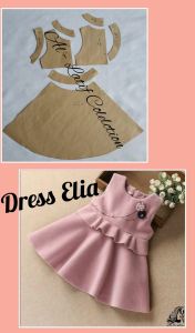 pola instan / pola jiplak DRES ELIA