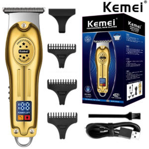 C-STAR!!! Alat Cukur Rambut Listrik 1 Set Kemei KM 678 - Hair Clipper Cukuran Rambut Gold/Silver