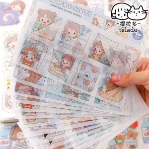 Set 14 tấm hình dán S7 xinh xắn trang trí sổ tay Đồ chơi sticker họa tiết Telado sáng tạo nhật ký