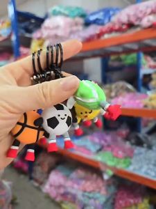 【Local Seller】Volleyball Keychain Tennis Rugby Football Basketball PVC Creative Mini Backpack Keychain Volleyball Gift