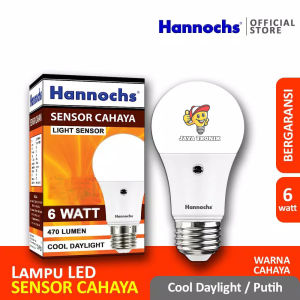 Lampu Bohlam LED 6 Watt Hannochs Light Sensor
