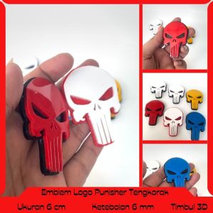 EMBLEM TENGKORAK PUNISHER SKULL ALL MOTOR BEAT VARIO NMAX BUKAN STIKER AKSESORIS SEPEDA MOTOR MOBIL
