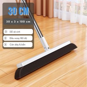Chổi quét bụi JB chống bám bẩn đầu bọt biển dễ vệ sinh cán dài 100cm