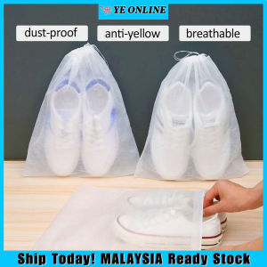 Non-Woven Shoe Bag Drawstring Shoe Bag Women Men White Shoe Dust-Proof Cover School Travel Sport Shoe Storage Bag