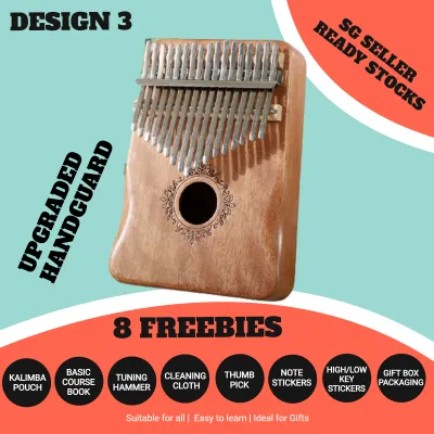 ✅ 🇸🇬 | Kalimba 17 Keys Thumb Mini Piano Finger Piano Music Instrument Birthday gift Beginner Instrument 卡林巴 Birthday Gift