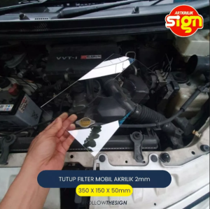 Artkrilik - Akrilik Pelindung Tutup Filter Udara Mobil Bening 35 x 15 x 5 cm - Modern Style