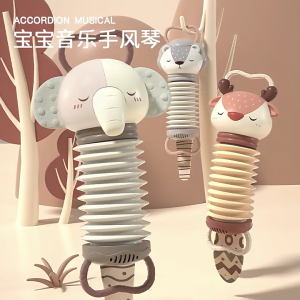 Baby Musical Toy Accordion Toy Toddler Early Learning Toy with 4 Music 6 Sound Effect for 1-3 Year Olds Boy Girl Gift