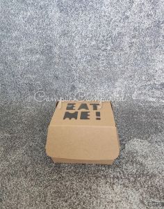 (10pcs)Box Packaging Kraft Coklat Window Untuk BurgerDimsumSnackdan Camilan 10x8.5x8