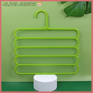 CISWGE Quần áo treo quần móc chủ sở hữu lưu trữ tủ quần áo tổ chức 5 lớp quần khăn khăn kệ lưu trữ tổ chức