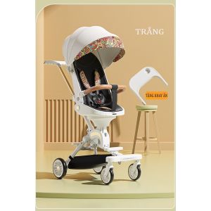 Xe đẩy em bé gấp gọn 2 chiều cao cấp có ngả lưng IX9 cho bé sơ sinh 6 tháng 2 tuổi đi dạo đi chơi du lịch