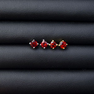 ต่างหูพลอยโกเมนจันทบุรี (Garnet) เรือนเงินแท้92.5%พลอยสีแดงอมน้ําตาล เนื้อใส พลอยแท้บ่อ จันทบุรี