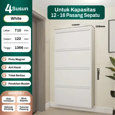 Lemari Rak Sepatu | Lemari Sepatu Besi | Tempat Sepatu Tertutup | Rak Sepatu Tertutup Anti Debu