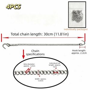 TIMES LORD Strong Bearing Capacity Hanging Chain Strengthened Metal Hanging Chain Set Parking Space Sign Hooks Chain with Hooks Flowerpot