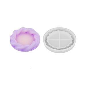 Multipurpose Large Twist Plate Shaped Silicone Tray Adds Warmth Portable for Home Gatherings And Coffee Shop Displays