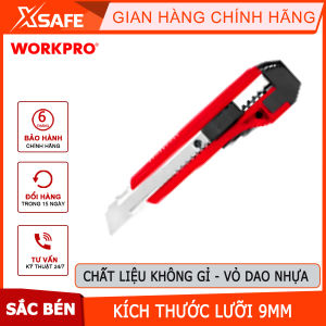 Dao rọc giấy bằng nhựa chiều rộng lưỡi dao 9mm Workpro - WP212006