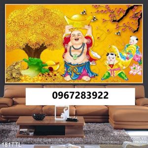 Tranh gạch tài lộc trang trí 3D