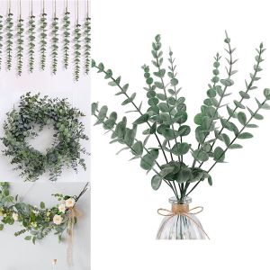 COD EUCALYPTUS MONEY LEAVES Fake Silk Flower Bouquet Plant Living Room Home Decor Decoration