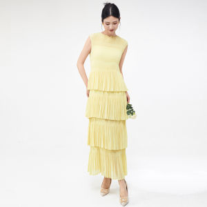Miyake Dress Sweet Elegant Temperament Sleeveless Vacation Style Cake Dress Versatile #25212zsj--24LYQ2149.