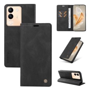 เคสโทรศัพท์ใหม่สำหรับ Vivo Y200 Y100 Y03 Y200E Y18 Y28 Y17S Y19S กระเป๋าสตางค์หนังช่องใส่การ์ดแม่เหล็กปลอกเคสแบบพับปิดได้