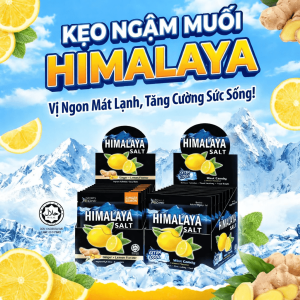Kẹo Ngậm Himalaya Salt Mint Candy Hộp 12 Gói 15G – Vị Chanh Bạc Hà Mát Lạnh Thơm Miệng Tiện Lợi - Green Pharma
