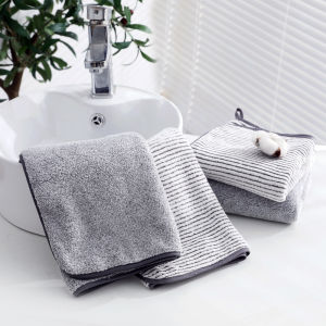 Premium Quality👍Anti-bacterial Bamboo Charcoal Fiber Towel 高级抗菌 竹炭纤维大浴巾 Absorbent Bath Towel Fluorescent & Formaldehyde Free Tuala Mandi Antibacteria 柔软 加厚 吸水强劲