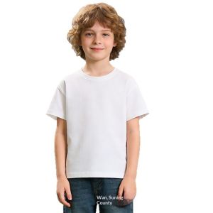 TUmama Cotton Trẻ Em T-Shirt Mùa Hè vừa rộng cổ tròn thoáng khí thoải mái màu trơn Giản Dị Tee Cho bé trai và bé gái