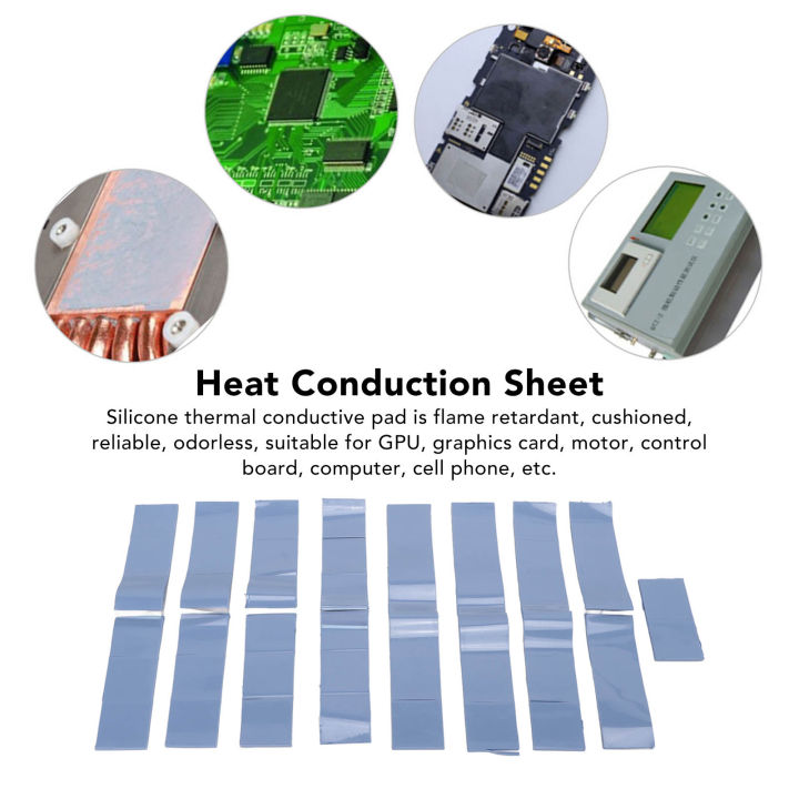 Hilitand 50Pcs Heat Conduction Sheet Motherboard Thermal Conductive ...