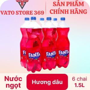Nước ngọt có ga FANTA dâu chai 1.5 lít