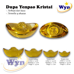 Dekorasi Yuan Bao / Yen pao Kristal / Ornamen Feng Shui