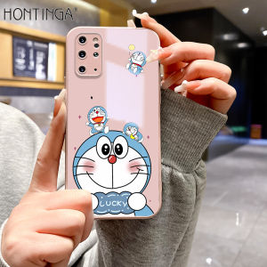 Hontinga Tempered Glass Casing Cases For Samsung Galaxy S10 S20 Plus S20 Ultra FE 5G Note 10 Plus Note 20 Ultra Note 8 9 Case Cartoon Cute Doraemon Phone Case Back Cover Casing Hard Case