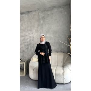 BEST SELLER Alula Dress Brukat Dress Terbaru 2024 Dress Muslim Pesta Gamis Kondangan Wanita