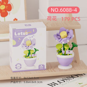 MINI BLOCK 6088 Flower Pot Puzzle Blocks Bricks Balok Susun Pot Bunga tanaman