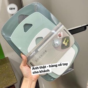 [SIÊU RẺ - GIAO NHANH 2H] Thớt Nhựa Kháng Khuẩn Cao Cấp - Bộ 3 Thớt Nhựa Lúa Mạch Chống Trơn trượt Chống Xước Bề Mặt